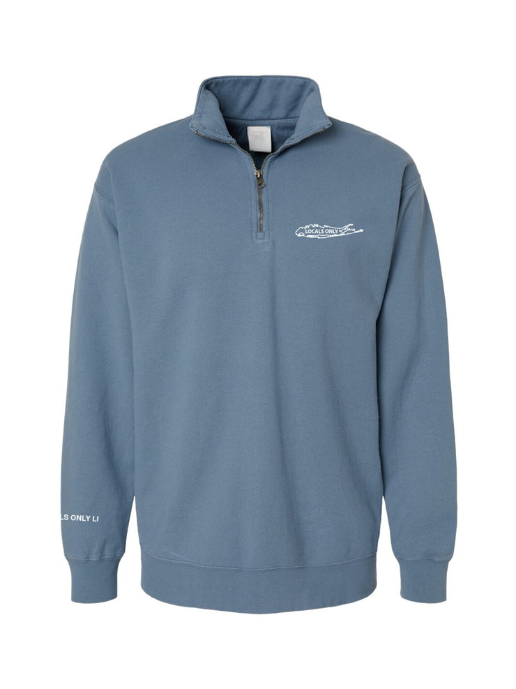 The Classic Quarter Zip (Washed Blue)